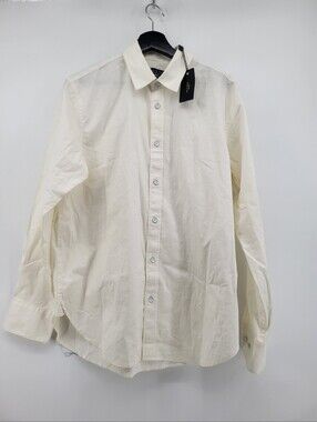 rag & bone Men's Cream Button-Down Shirt Size small